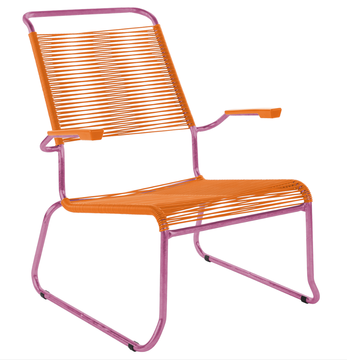 Schaffner Kufen Säntis Spaghetti Lounge Chair Hochlehner – mit Armlehne