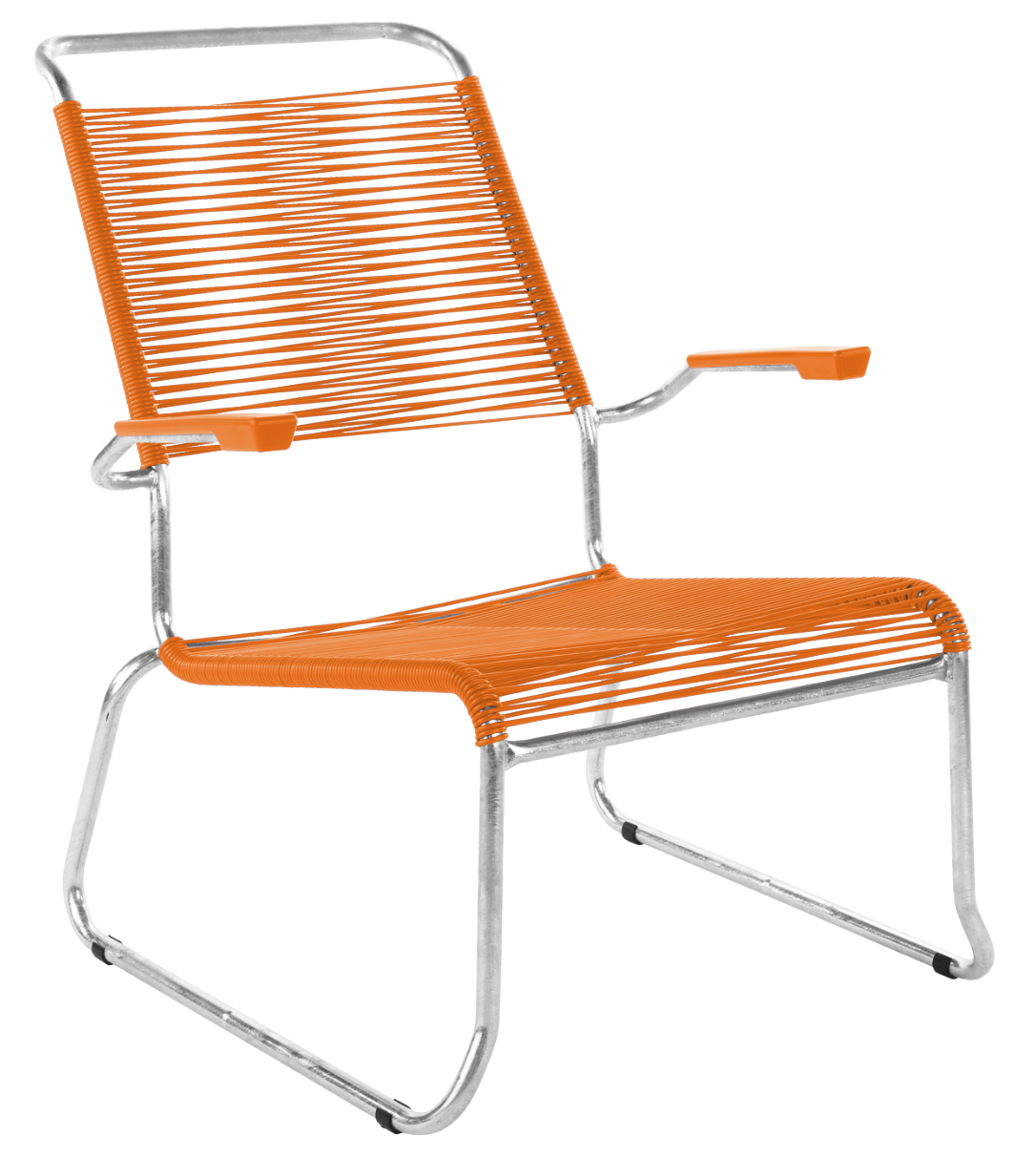 Schaffner Kufen Säntis Spaghetti Lounge Chair High Back – with armrest  Orange