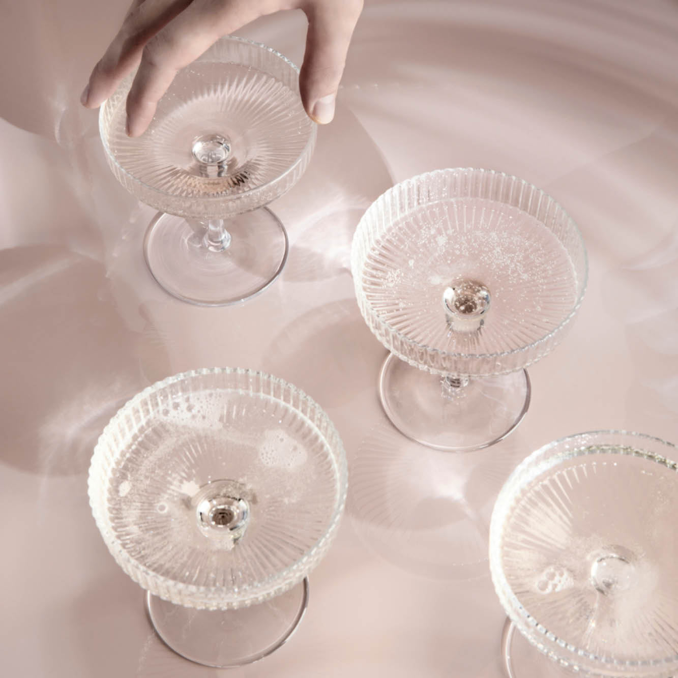 Ripple Champagne Glasses